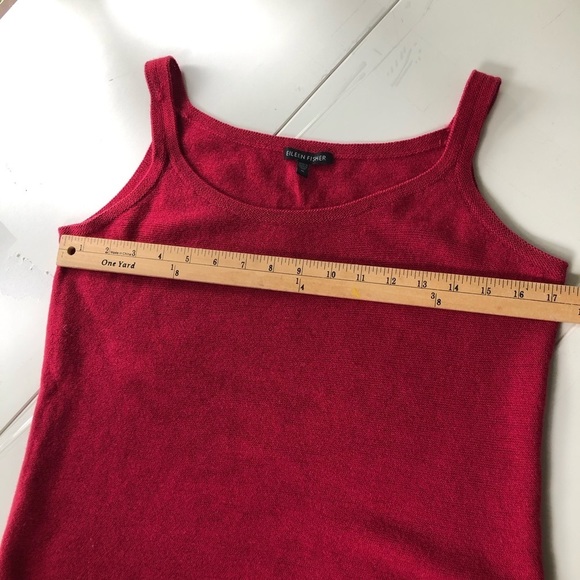 EILEEN FISHER Women’s Sleeveless 100% Wool Top in Red Size M - Picture 7 of 9